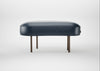 Isola Small Ottoman Leather Stonewash Navy Blue 279 / Bronze