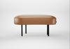 Isola Small Ottoman Leather Stonewash Toffee 277 / Black