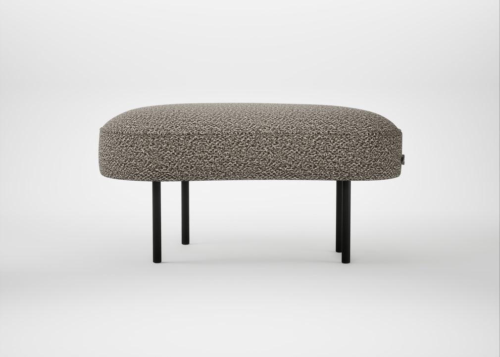 Isola Small Ottoman Loop Boucle Taupe / Black