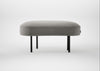 Isola Small Ottoman Nobilis Velvet Dolphin / Black