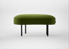 Isola Small Ottoman Nobilis Velvet Leaf / Black