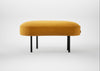 Isola Small Ottoman Nobilis Velvet Mustard / Black