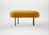 Isola Small Ottoman Nobilis Velvet Mustard / Bronze