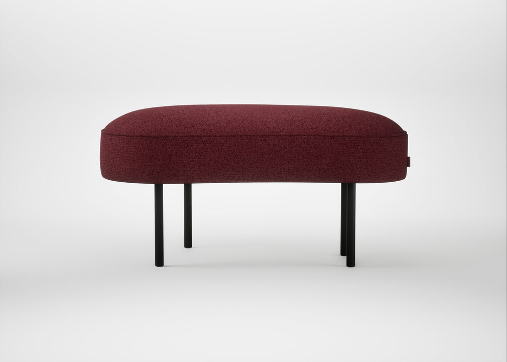 Isola Small Ottoman St Moritz Wool Red / Black