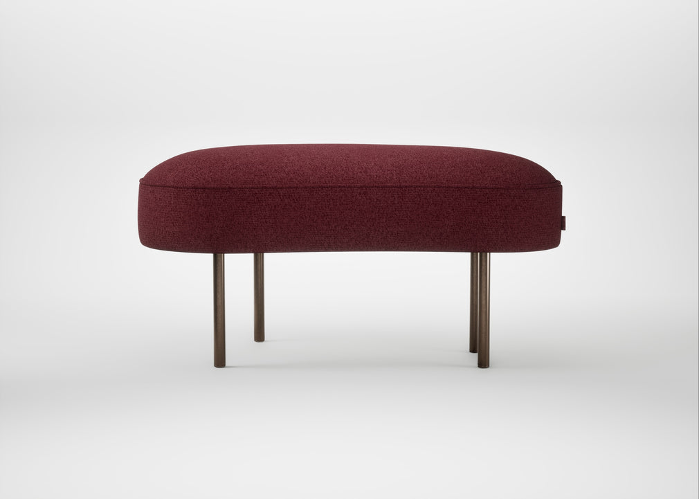 Isola Small Ottoman St Moritz Wool Red / Bronze