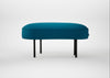 Isola Small Ottoman St Moritz Wool Teal / Black