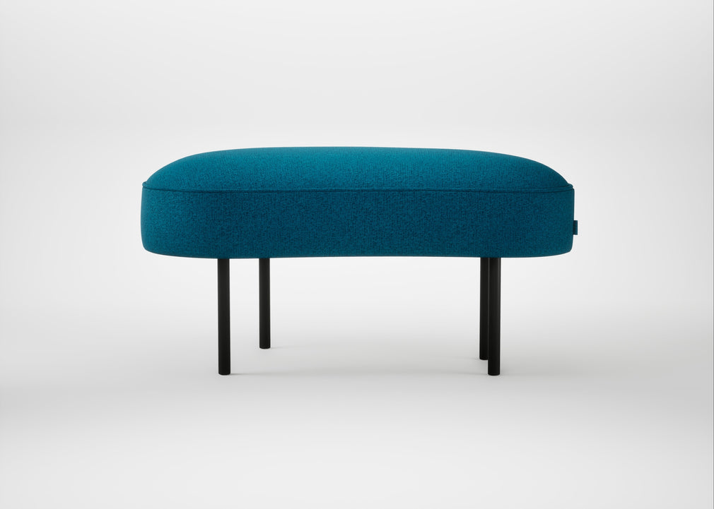 Isola Small Ottoman St Moritz Wool Teal / Black