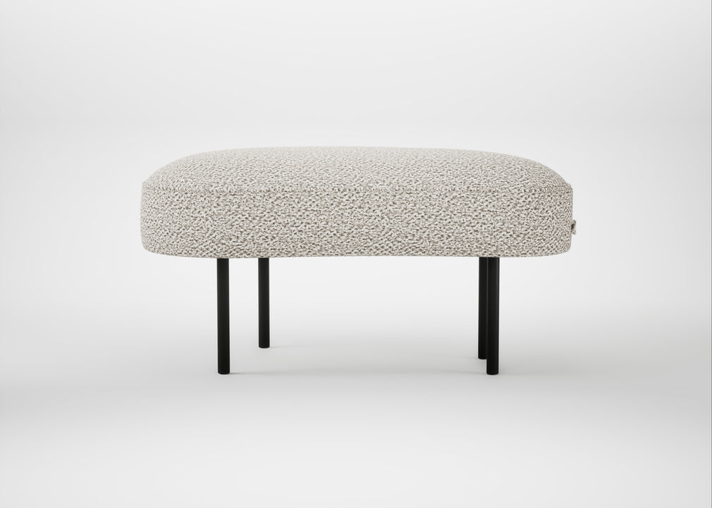 Isola Small Ottoman Loop Boucle Polar / Black