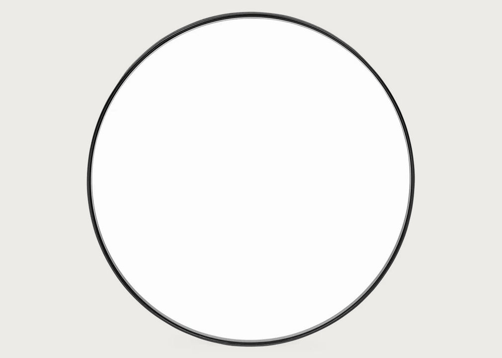 Fine Edge Mirror Round Black / 140cm
