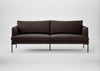 Matera 3 Seater Sofa Heritage Leather Dark Walnut 2069 / Black