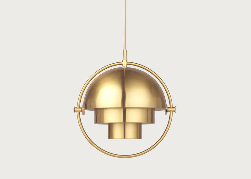 Multi-Lite Pendant Light Brass Frame Small