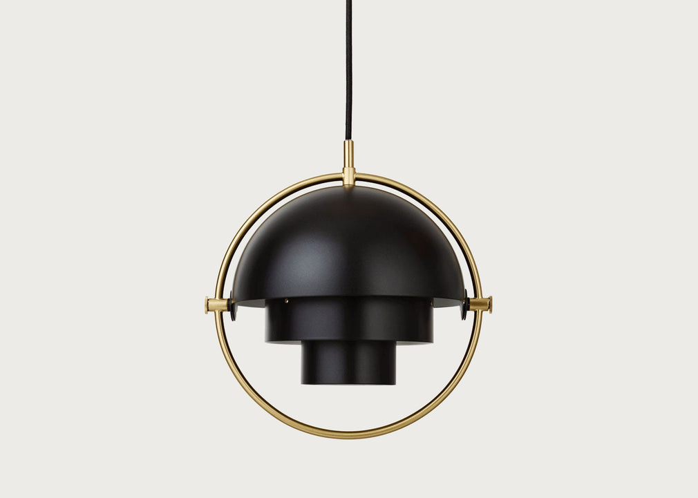 Multi-Lite Pendant Light Brass Frame Small