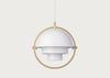 Multi-Lite Pendant Light Brass Frame Small