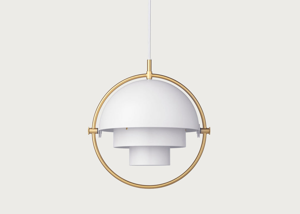 Multi-Lite Pendant Light Brass Frame Small