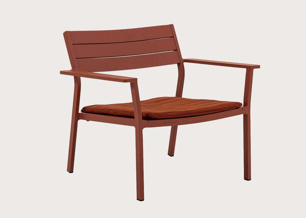 Eos Outdoor Lounge Chair Cushion in Rust