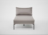 Matera Chaise Lounge Daino Leather Elephant / Black
