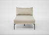 Matera Chaise Lounge Leather Grain Storm 006 / Black