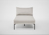 Matera Chaise Lounge Leather Grain White 000 / Black