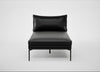 Matera Chaise Lounge Leather Stonewash Black 263 / Black