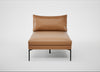 Matera Chaise Lounge Leather Stonewash Toffee 277 / Black