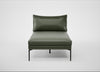 Matera Chaise Lounge Leather Stonewash Vintage Green 278 / Black
