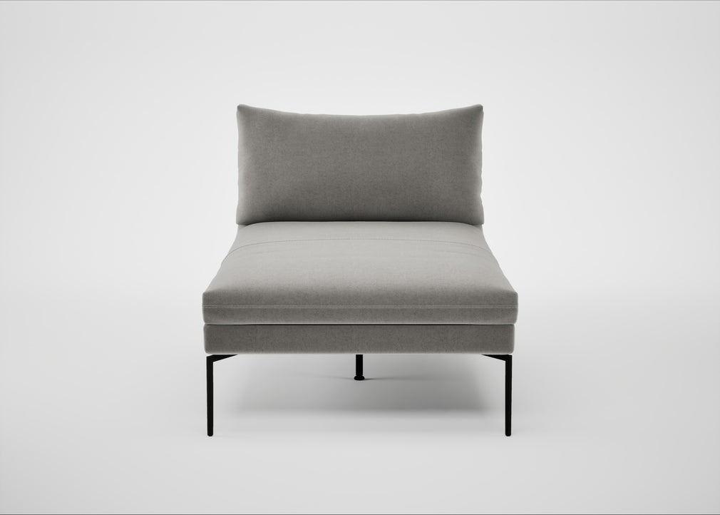 Matera Chaise Lounge Nobilis Velvet Dolphin / Black
