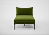 Matera Chaise Lounge Nobilis Velvet Leaf / Black