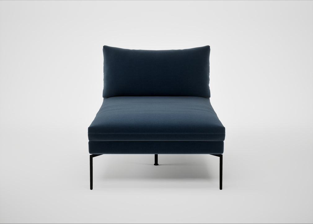 Matera Chaise Lounge Nobilis Velvet Night / Black