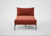 Matera Chaise Lounge Nobilis Velvet Rust / Black