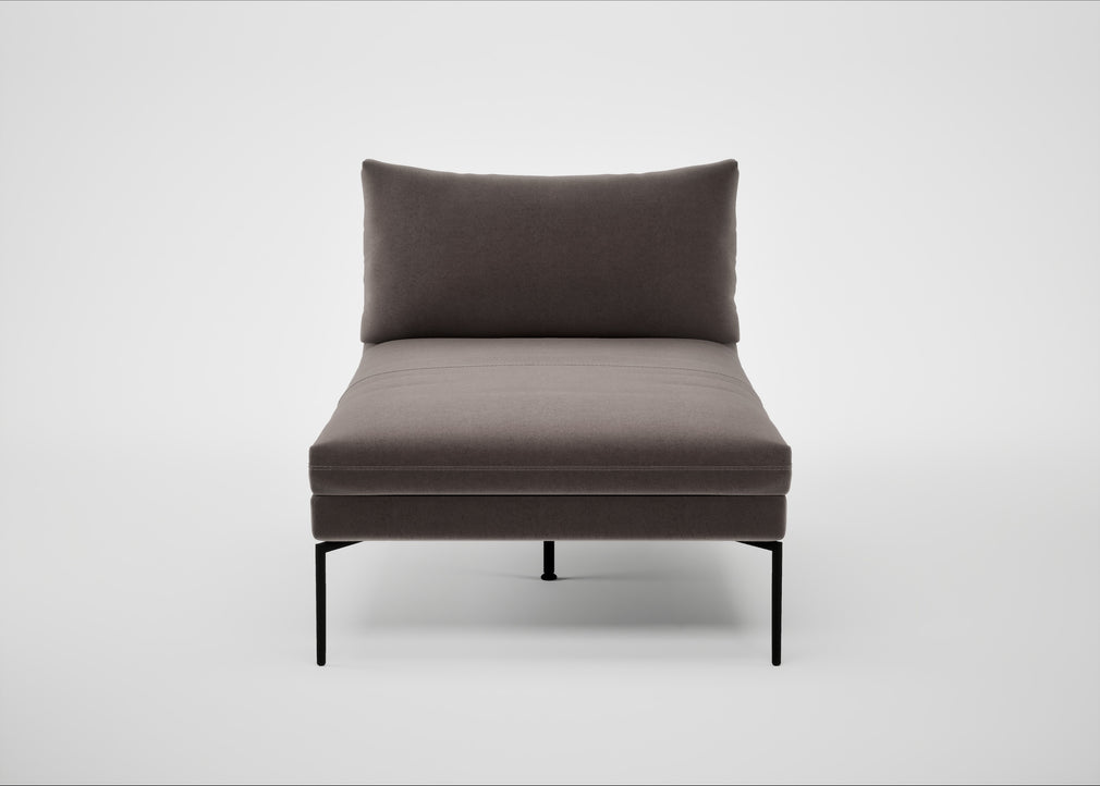 Matera Chaise Lounge Nobilis Velvet Sable / Black