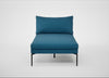 Matera Chaise Lounge St Moritz Wool Blue / Black