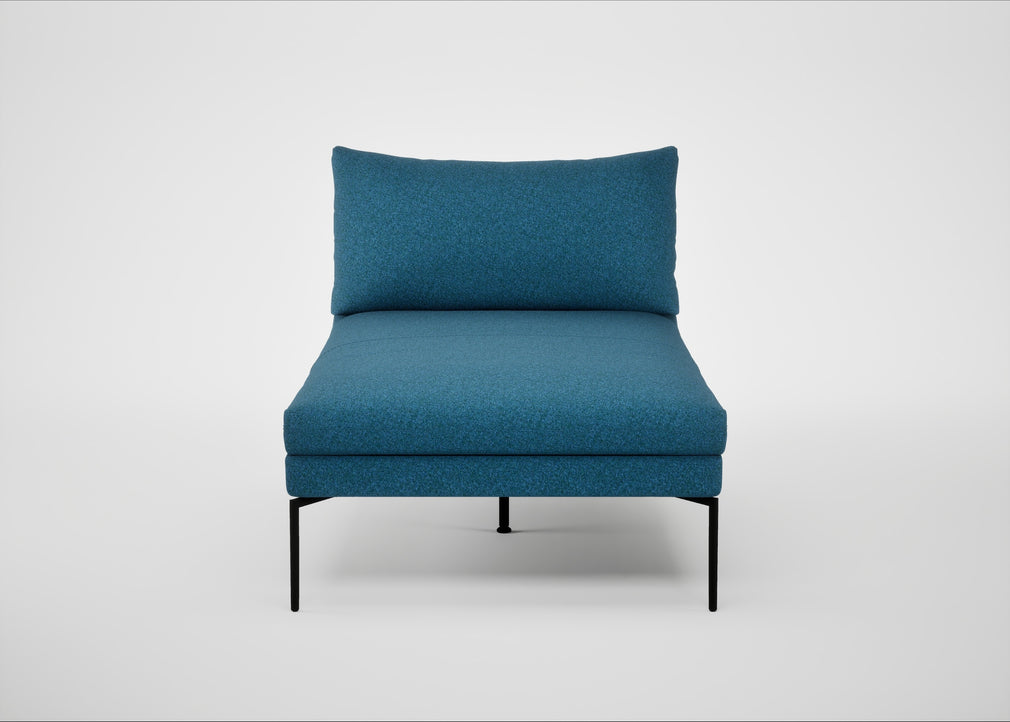 Matera Chaise Lounge St Moritz Wool Blue / Black