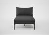 Matera Chaise Lounge St Moritz Wool Grey / Black