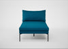 Matera Chaise Lounge St Moritz Wool Teal / Black