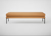 Matera Bench Daino Leather Parchment / Black / 160cm
