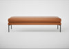 Matera Bench Daino Leather Treacle / Black / 160cm