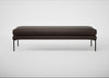 Matera Bench Leather Grain Chocolate 066 / Black / 160cm