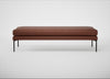 Matera Bench Leather Grain Dark Brown 068 / Black / 160cm