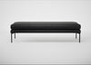 Matera Bench Leather Grain Graphite 063 / Black / 160cm