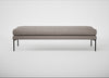 Matera Bench Leather Grain Light Grey 060 / Black / 160cm
