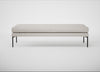 Matera Bench Leather Grain White 000 / Black / 160cm