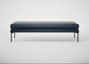 Matera Bench Leather Stonewash Navy Blue 279 / Black / 160cm