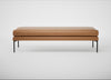 Matera Bench Leather Stonewash Toffee 277 / Black / 160cm