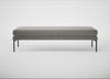 Matera Bench Nobilis Velvet Dolphin / Black / 160cm