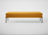 Matera Bench Nobilis Velvet Mustard / Black / 160cm