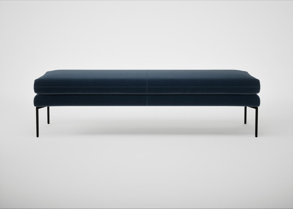Matera Bench Nobilis Velvet Night / Black / 160cm