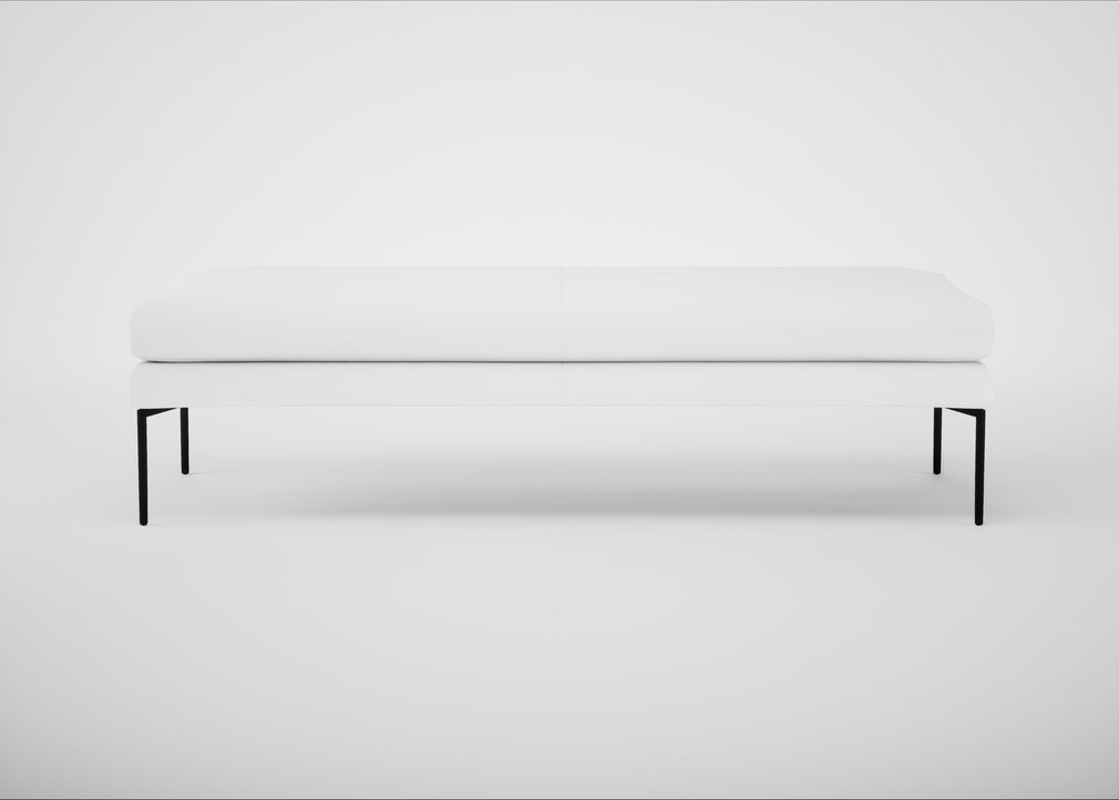 Matera Bench St Moritz Wool Grey / Black / 160cm