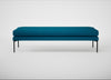 Matera Bench St Moritz Wool Teal / Black / 160cm