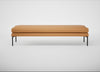 Matera Bench Daino Leather Parchment / Black / 180cm