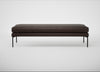 Matera Bench Leather Grain Chocolate 066 / Black / 180cm